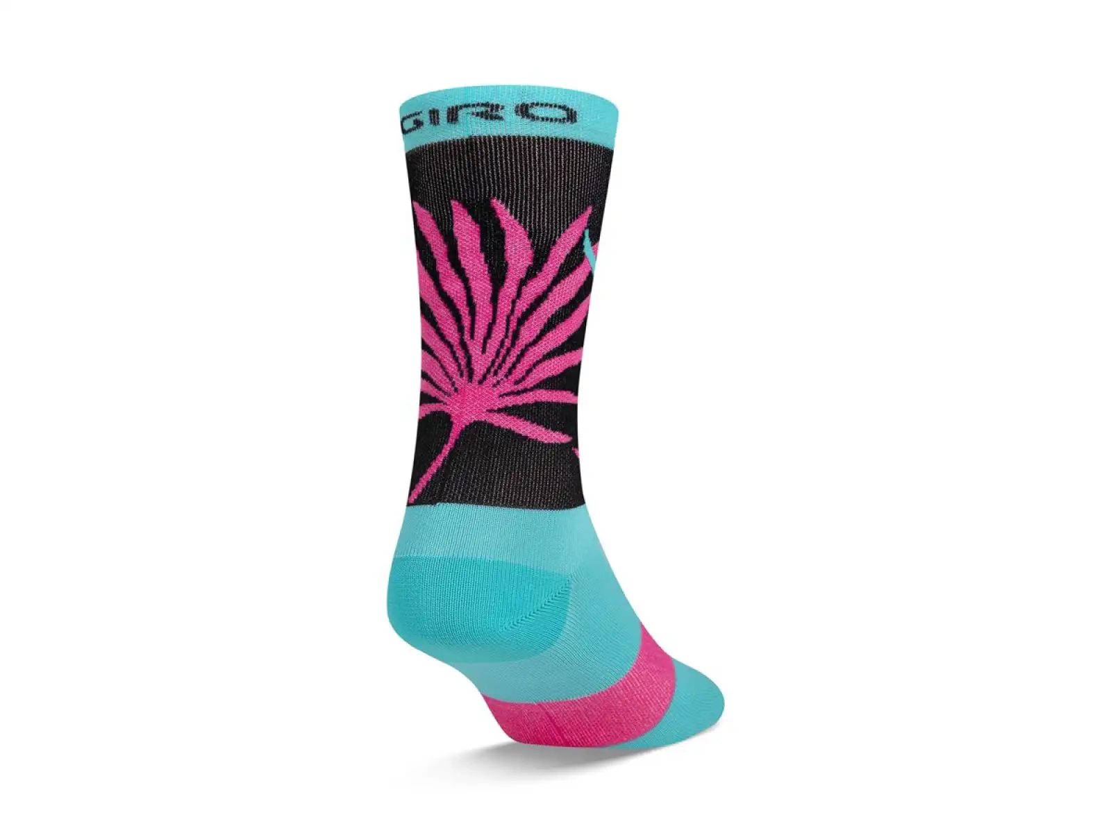 Giro Comp High Rise Socken Schreiendem Teal/Neon Pink Palmen