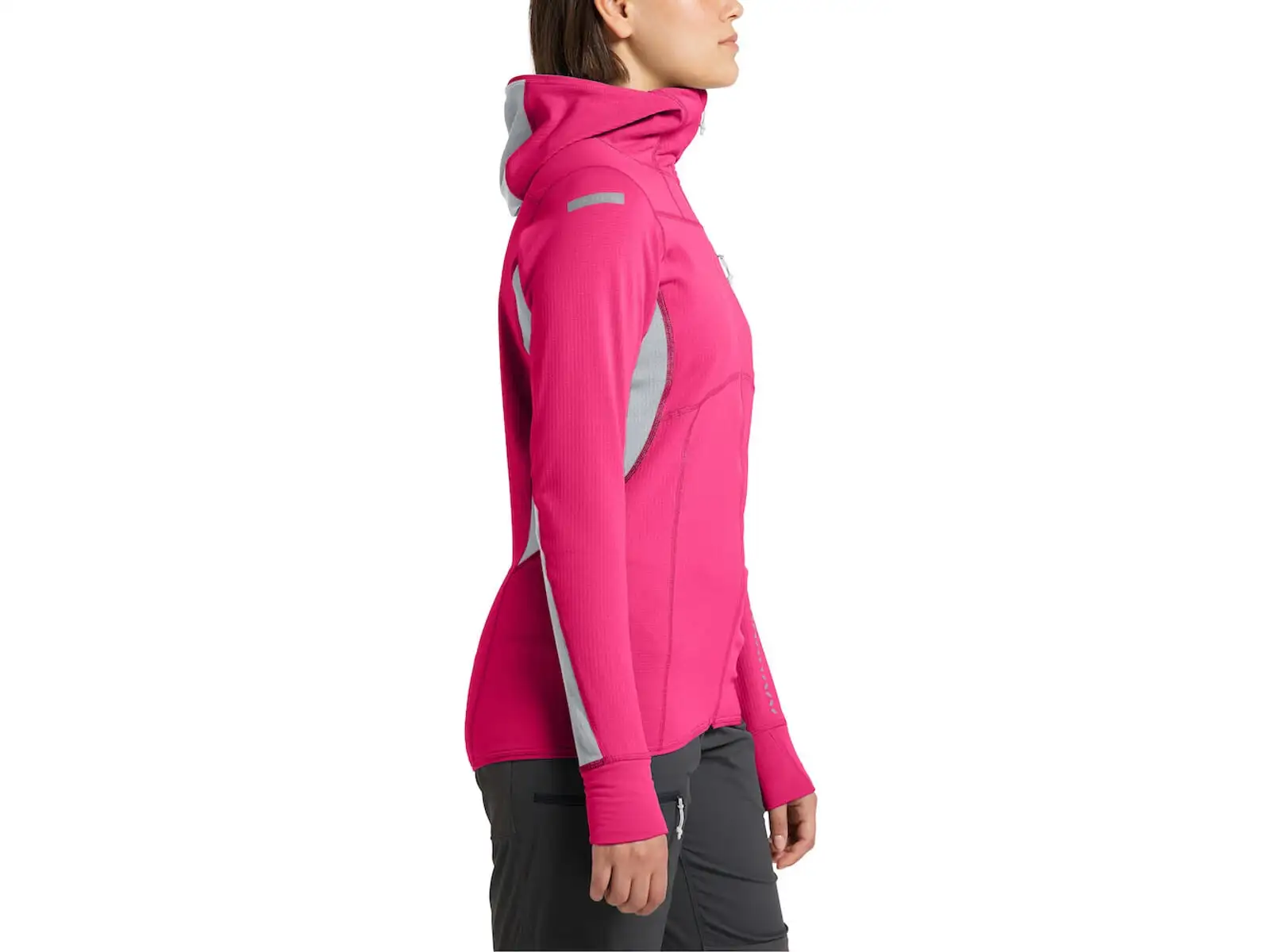 Haglöfs L.I.M. Mid Comp Hood Damen Kapuzenpullover rosa