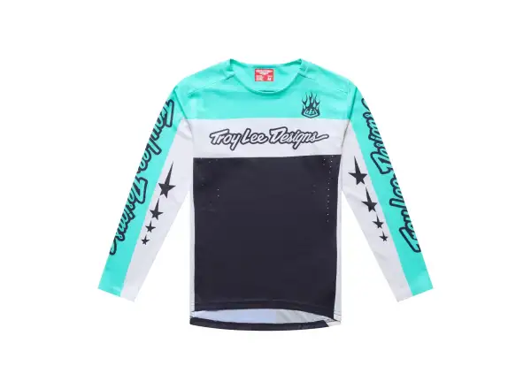 Troy Lee Designs Youth Sprint Pro Kindertrikot Langarm Yo Moto Carbon