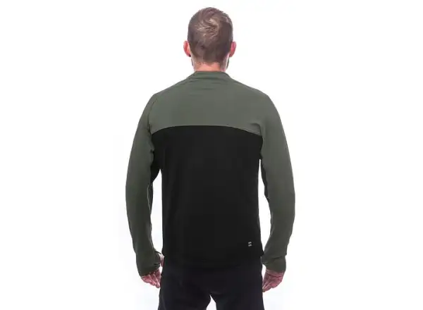 Sensor Coolmax Thermo Herrenpullover schwarz/Olive Green