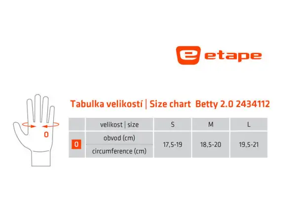 Etape Betty 2.0 – Damenhandschuhe – Schwarz/Weiß