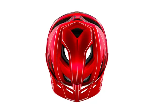 Troy Lee Designs Flowline SE Mips Helm Pinstripe Rot.