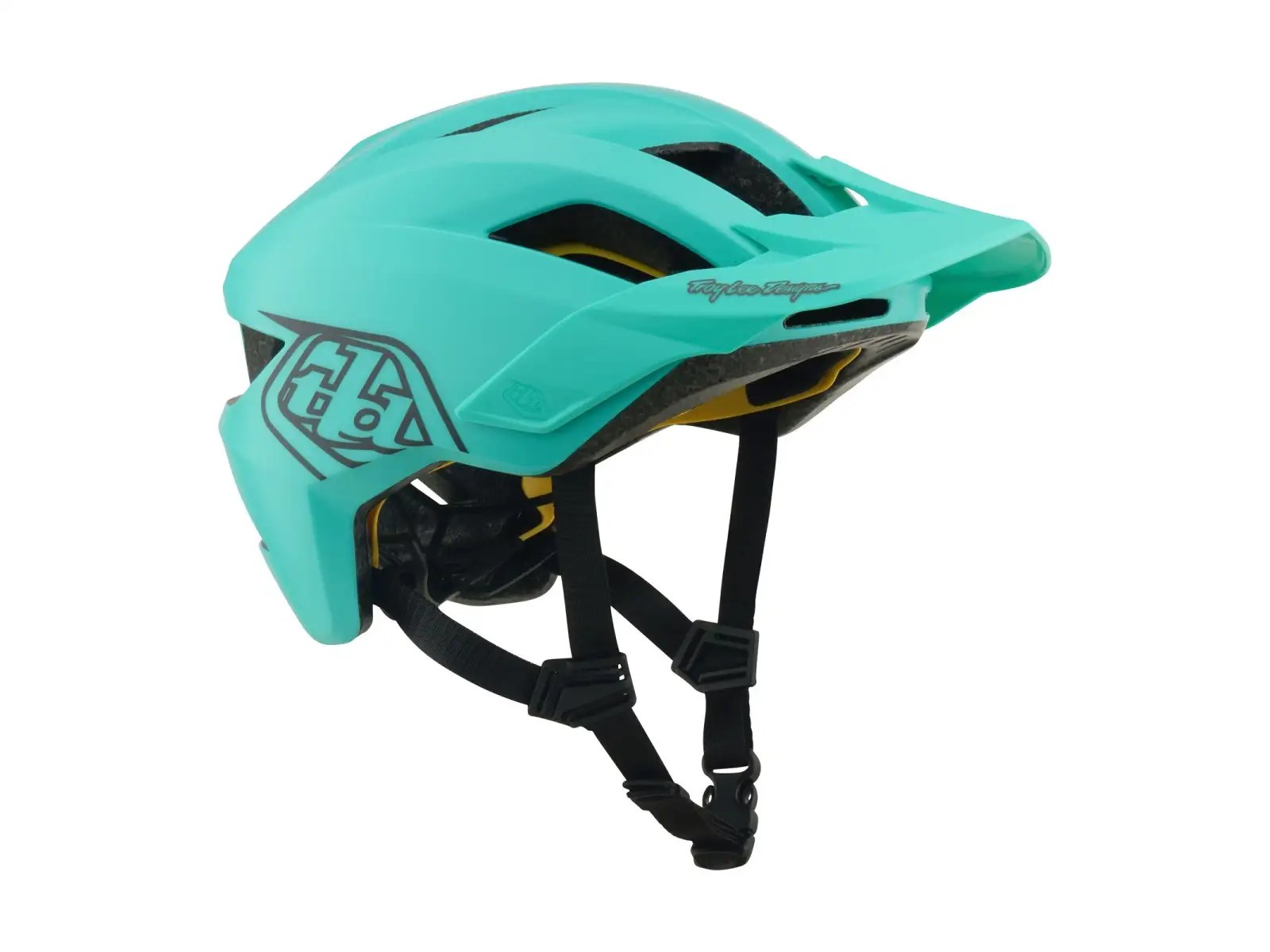 Troy Lee Designs Youth Flowline MIPS Kinderhelm Point Charcoal/Real Teal