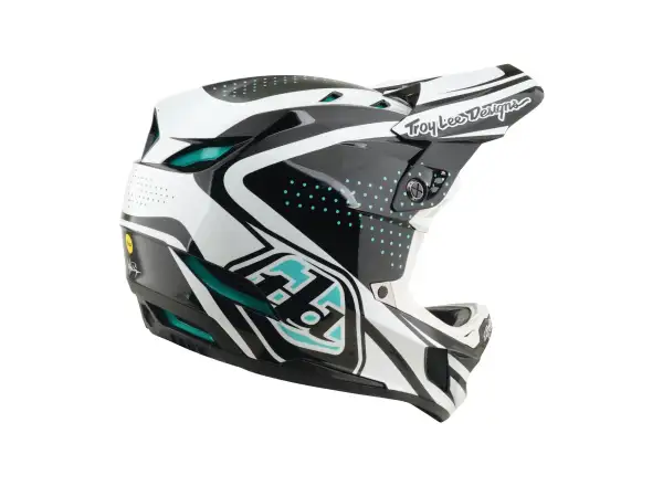 Troy Lee Designs D4 Polyacrylite MIPS Helm Line Charcoal/White