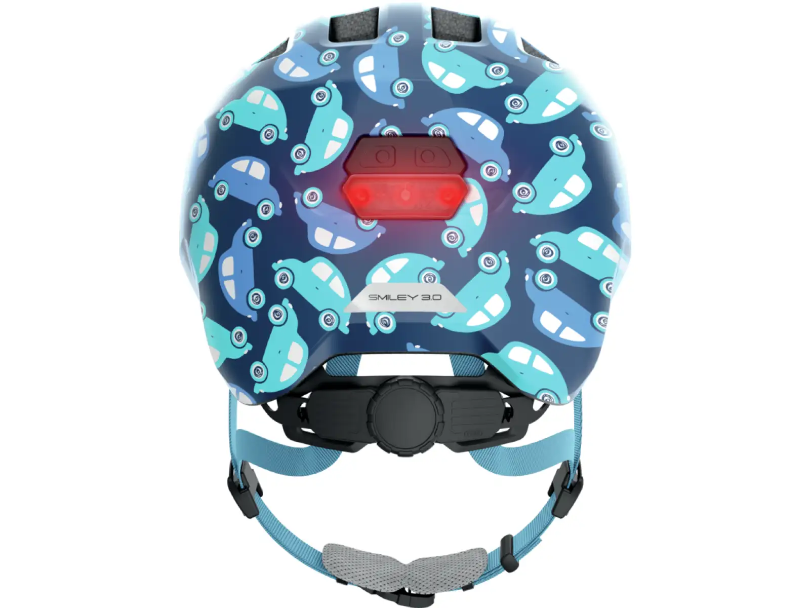 Abus Smiley 3.0 LED Kinderhelm Blue Car