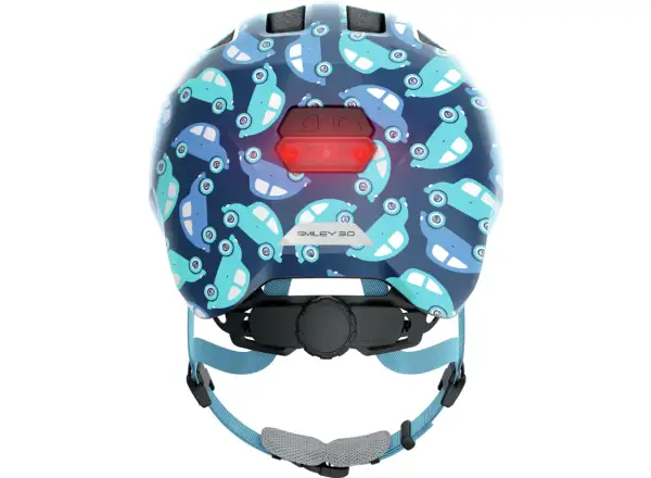 Abus Smiley 3.0 LED Kinderhelm Blue Car