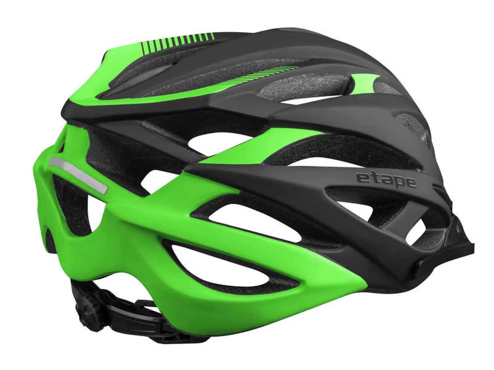 Etape Magnum Fahrradhelm schwarz/grün matt