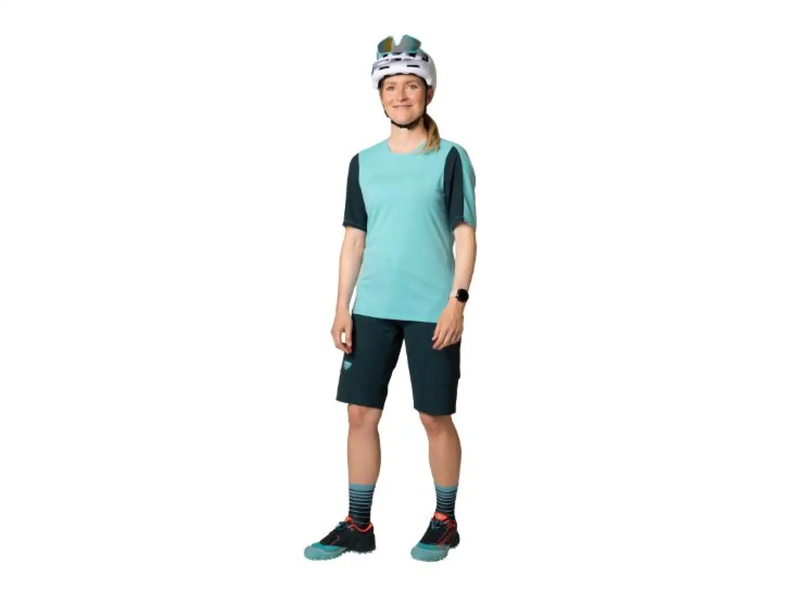 Dynafit Ride Damen-Trikot, kurze Ärmel, Marineblau/Heidelbeere