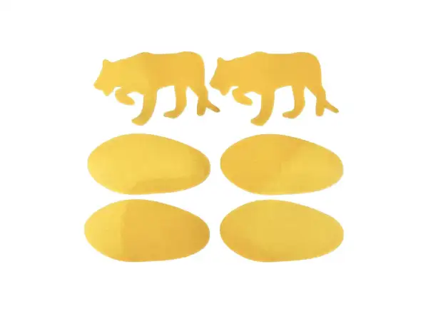 Shaman Racing Reflektierende Aufkleber Tiger, 6 Stück, Gelb