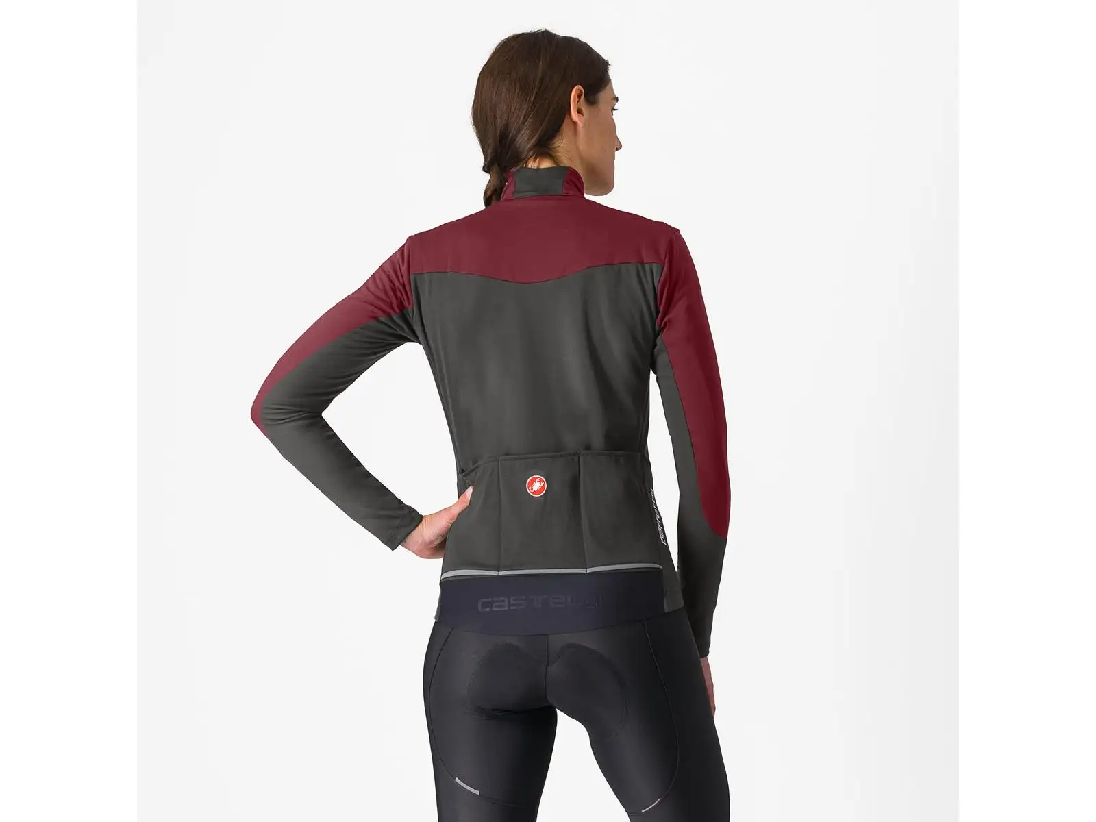 Castelli Perfetto Air Damenjacke Deep Bordeaux/Dunkelgrau