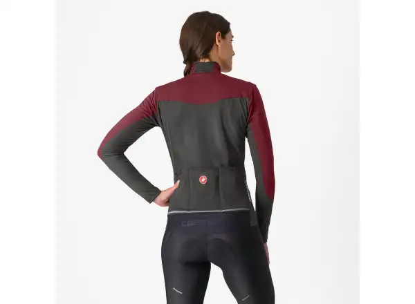 Castelli Perfetto Air Damenjacke Deep Bordeaux/Dunkelgrau
