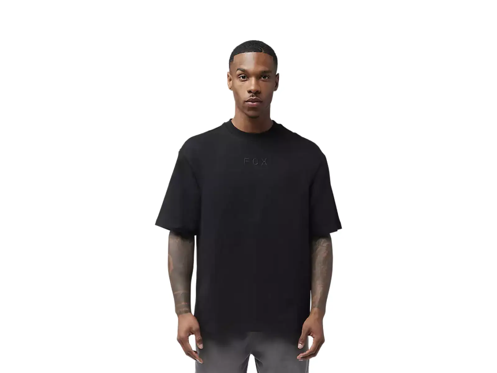 Fox Wordmark Herren-T-Shirt,kurzarm, Schwarz