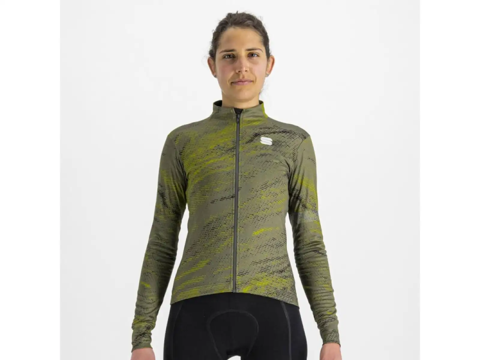 Sportful Cliff Supergiara Thermal Damen Langarmtrikot Beetle Guacamole Black