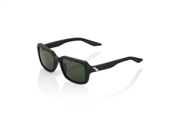 100% Rideley Brille Soft Tact Schwarz/Graue Grüne Linse