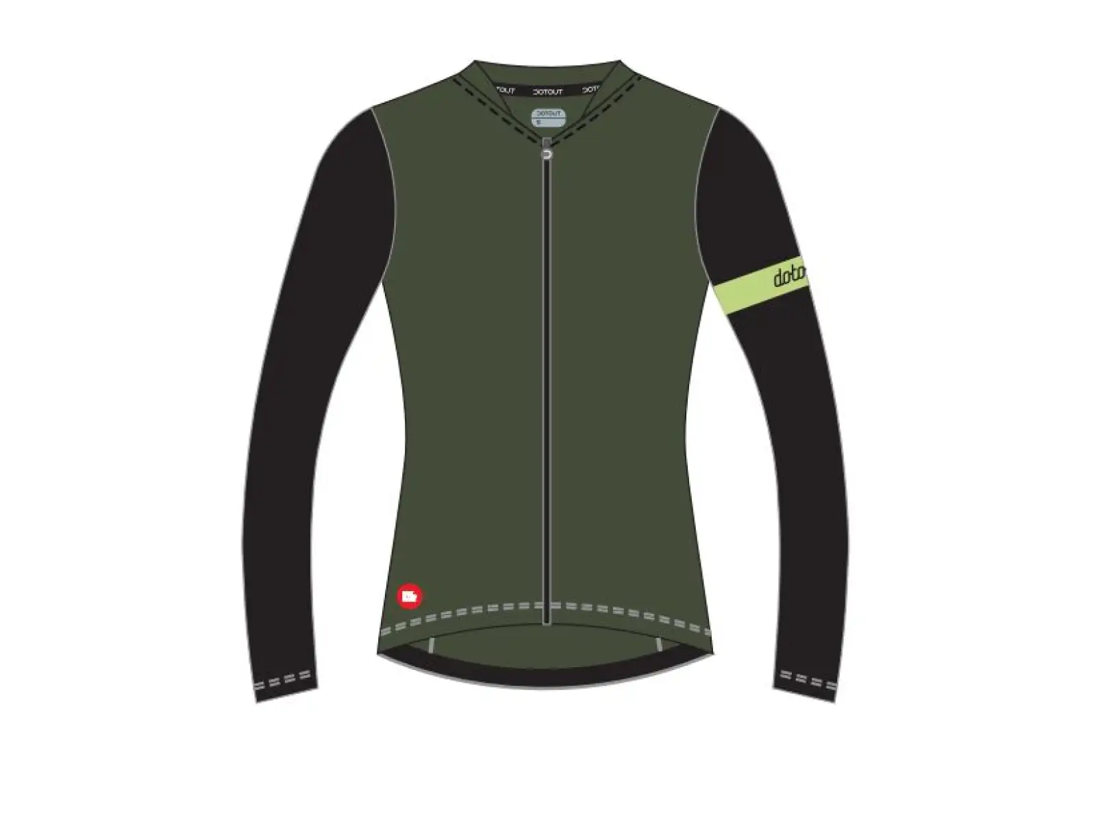 Dotout Block Damen Langarmtrikot Grün