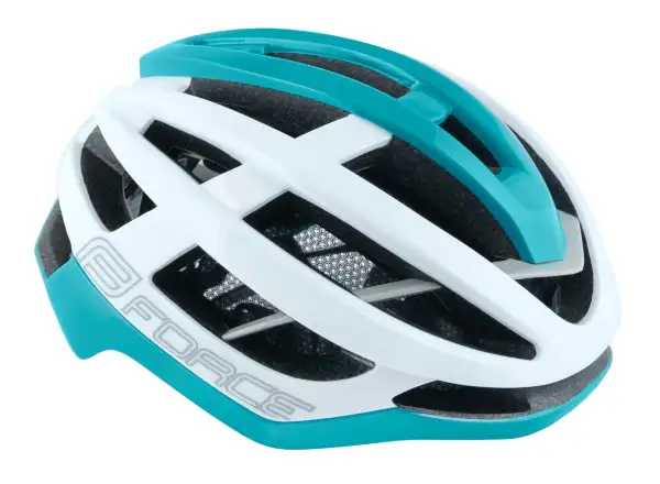 Force Lynx Helm Weiß/Türkis