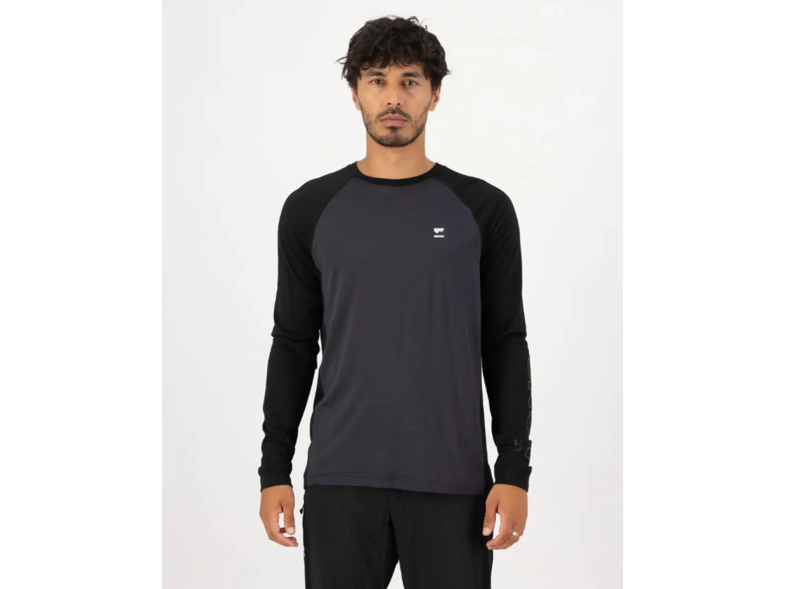 Mons Royale Tarn Merino Herren Langarmshirt 9 Iron/Black