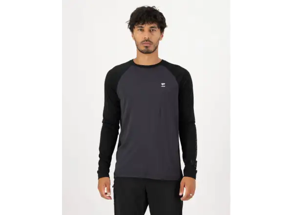 Mons Royale Tarn Merino Herren Langarmshirt 9 Iron/Black