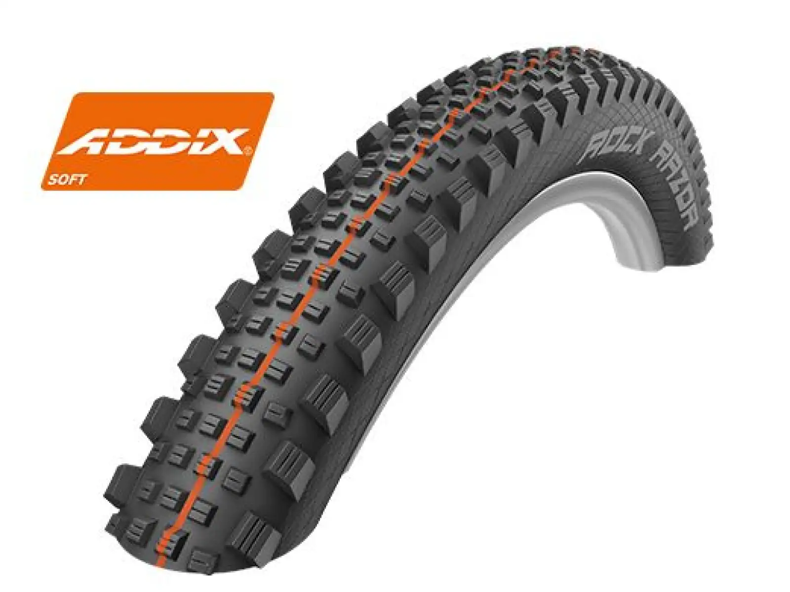 Schwalbe Rock Razor SuperG Addix Soft TLE SS 27,5x2,35" MTB Reifen aus Kevlar in Schwarz