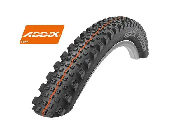 Schwalbe Rock Razor SuperG Addix Soft TLE SS 27,5x2,35" MTB Reifen aus Kevlar in Schwarz