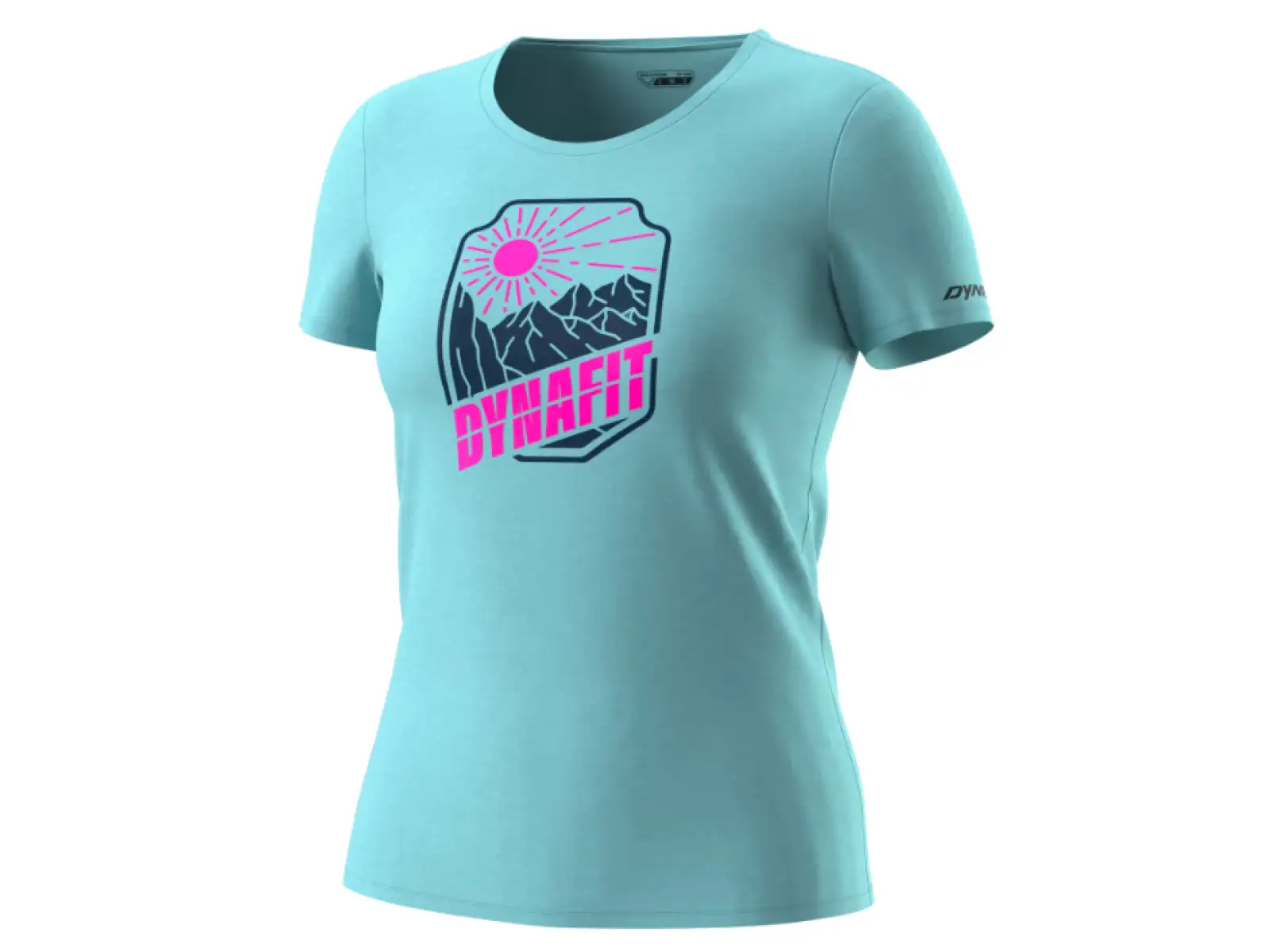 Dynafit Graphic Cotton Damen T-Shirt kurzarm Marineblau/Abzeichen.