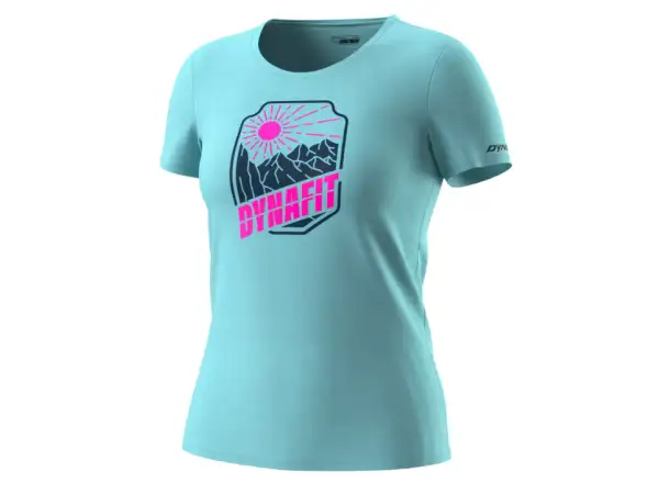 Dynafit Graphic Cotton Damen T-Shirt kurzarm Marineblau/Abzeichen.