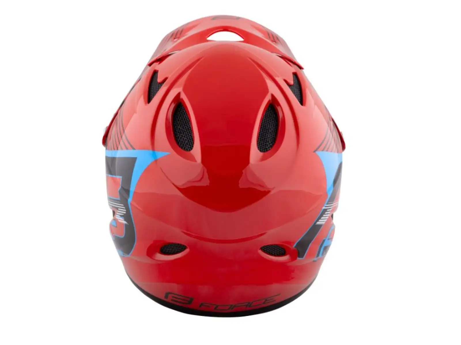 Force Tiger Downhill Helm Rot/Schwarz/Blau