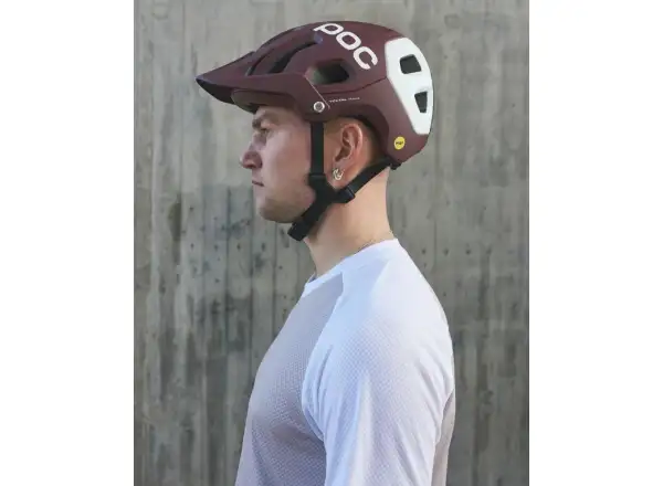 POC Tectal Race MIPS Helm Garnet Red/Hydrogen White Matt