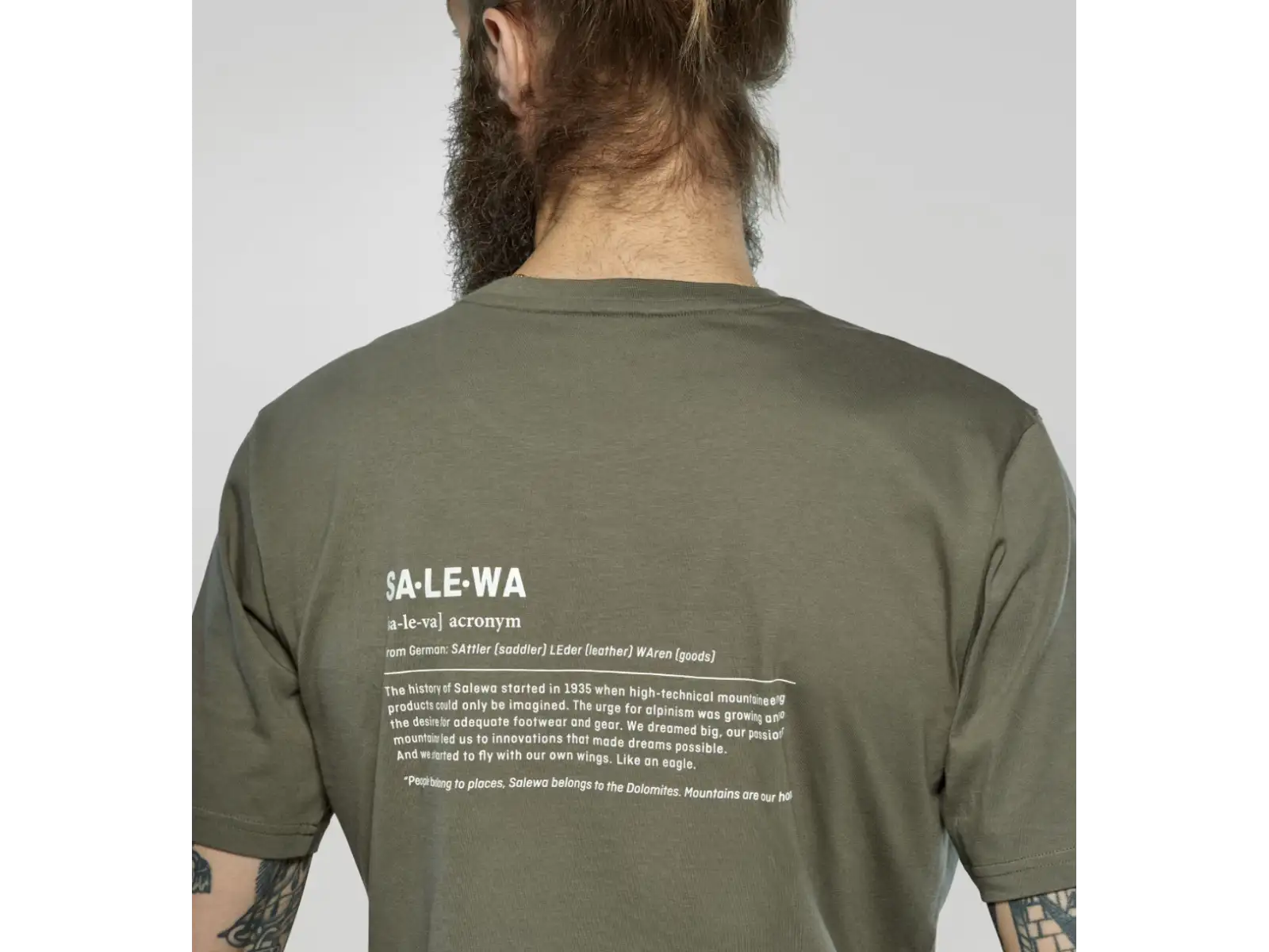 Salewa Eagle Vocab Herren T-Shirt Kurzarm Faded Green