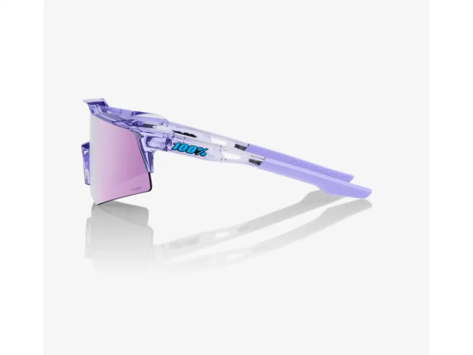 100% SPEEDCRAFT XS HiPER Lavendel Brille mit verspiegelten Gläsern, klar/lila.