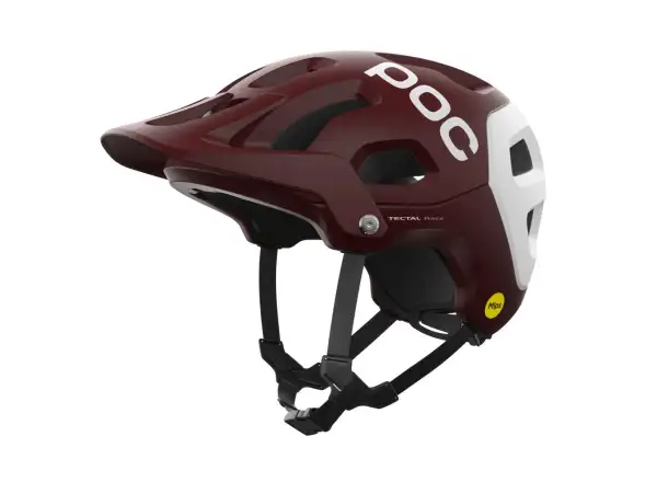 POC Tectal Race MIPS Helm Garnet Red/Hydrogen White Matt