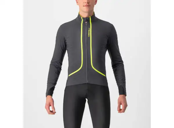 Castelli Flight Air Herrenjacke gray/lime