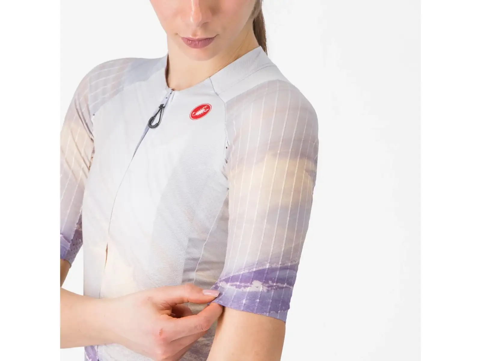 Castelli Aero Pro 8S Damen-Trikot Kurzarm Multicolor Purple