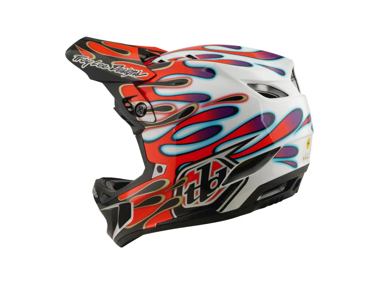 Troy Lee Desing D4 Composite Mips Helm White/Red