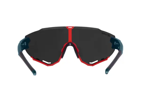Force Creed Brille, Benzin/Rot/Schwarz mit verspiegelten Gläsern.