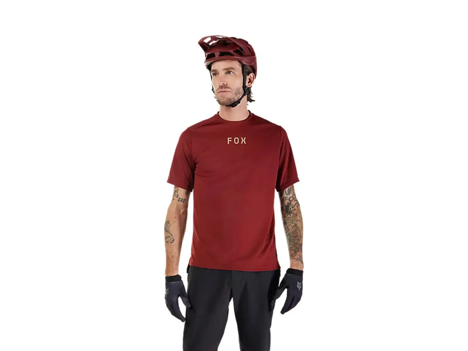 Fox Ranger Wordmark Herren-Trikot Kurzarm Rust Brown