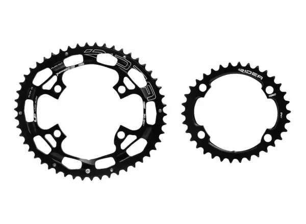 Ridea Lami Flow angetriebene elliptische Übersetzung 50/34 Zähne schwarz/weiß