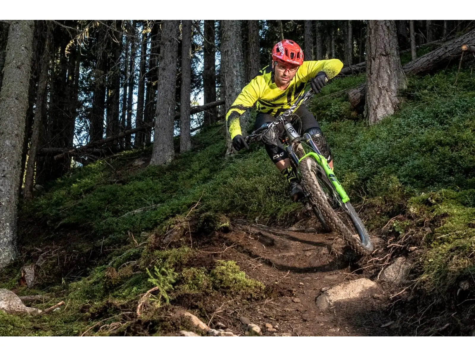Silvini Cortino Herrentrikot Langarm Neon/Schwarz.