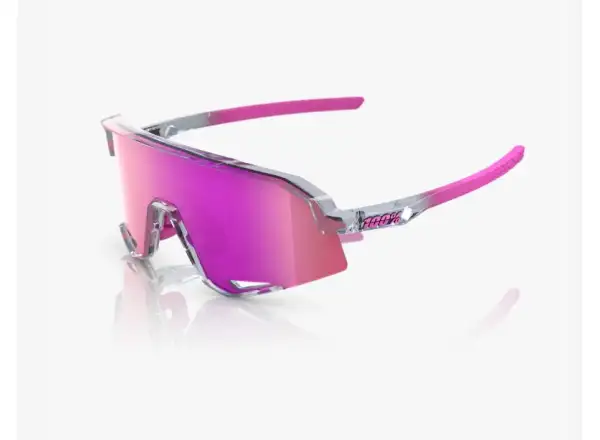 100 % Sonnenbrille Slendale Polished Translucent Grey/Purple Multilayer Mirror