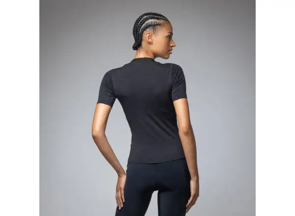 Alé Intimo Merino Damen Unterhemd Kurzarm Black