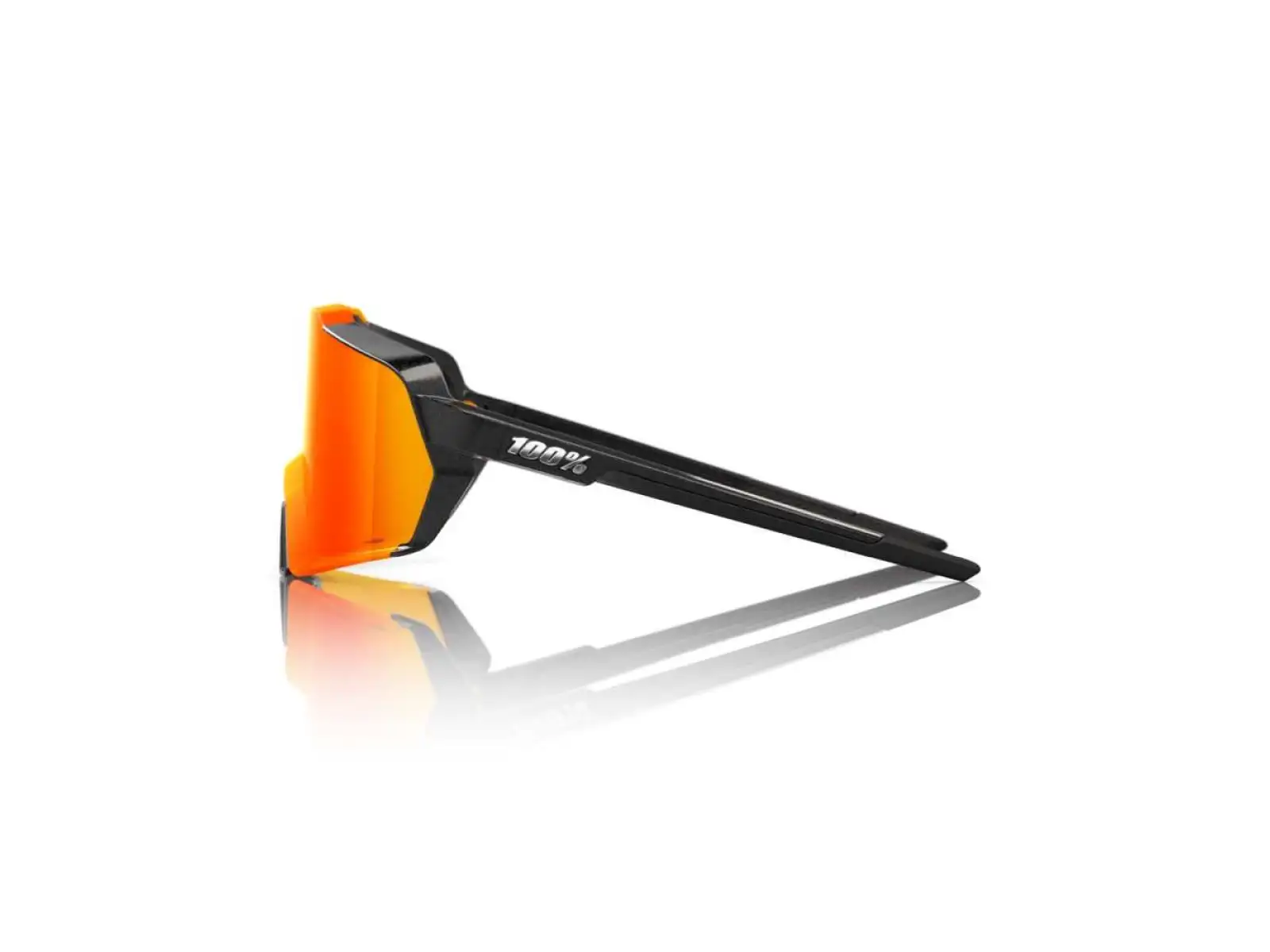 100% Korbin Brille in Gloss Metallic Black mit HiPER Red Multilayer Mirror
