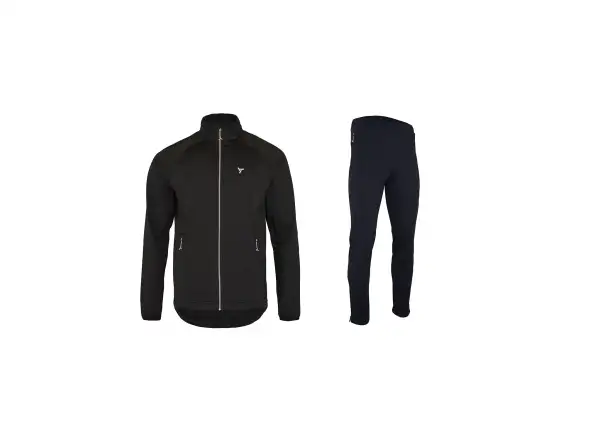 Silvini Cassiano Set Herrenjacke + Hose Schwarz