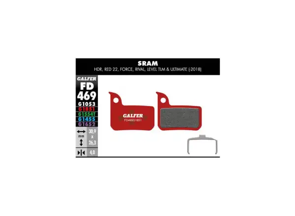 Galfer Bremsbeläge – FD469 Advanced für SRAM HRD/Red/Force/Rival
