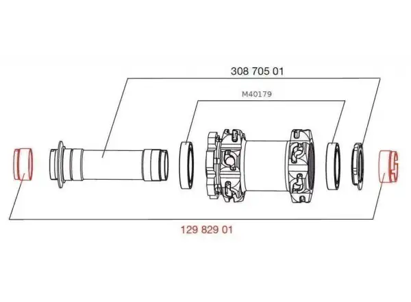 Mavic Vorderradachsen-Endkappen 20x110 mm - 12982901
