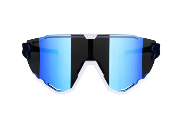 Force Creed Brille in Blau/Weiß/Blau mit Revo-Gläsern.
