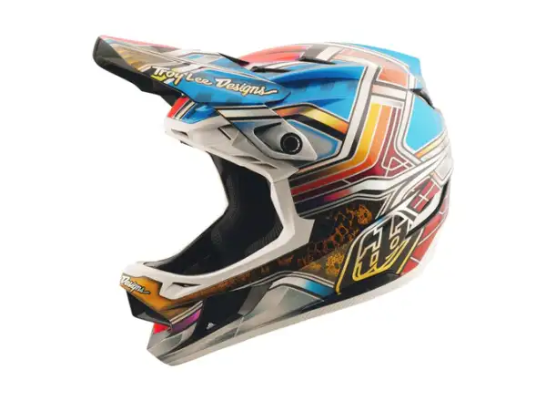 Troy Lee Designs D4 Carbon Helm Lowrider Blue