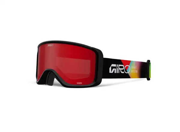 Giro Sagen Skibrille schwarz Angles/Amber Scarlet/Yellow (2 Gläser)