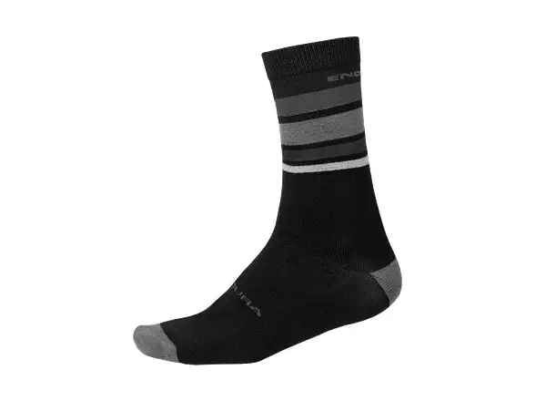 Endura Merino Stripe Socken mattem Schwarz