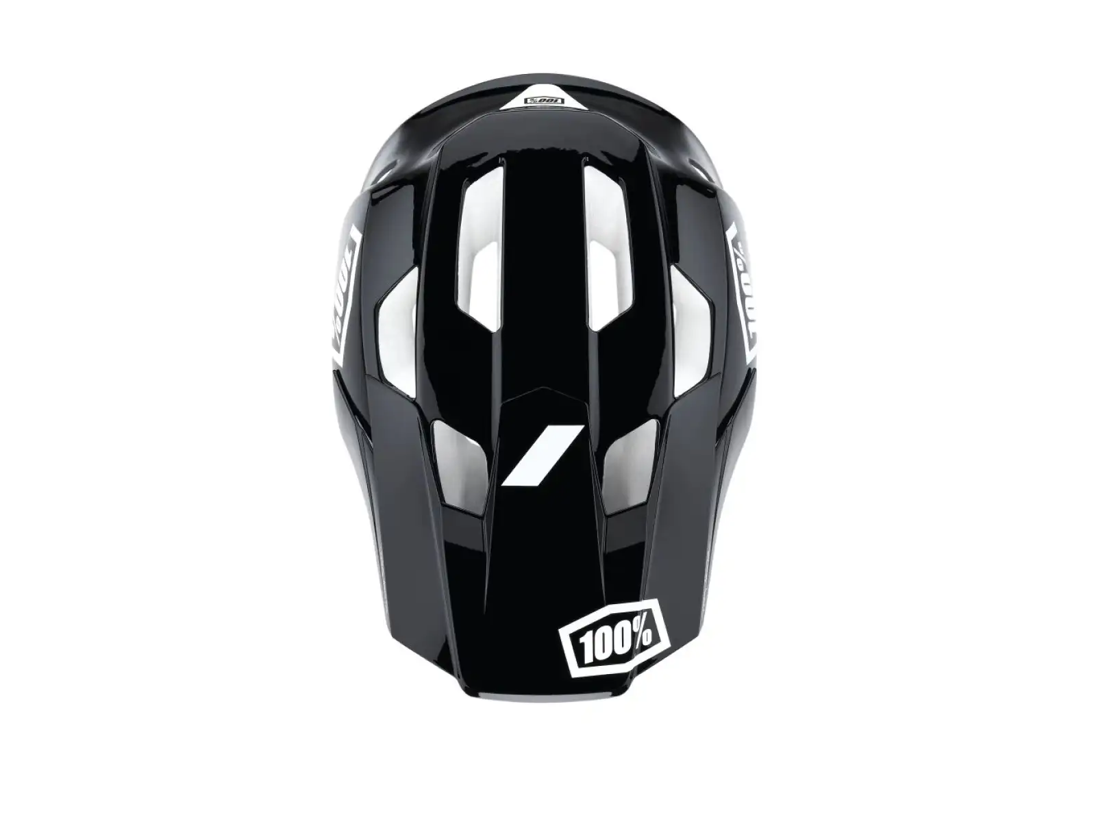 100% Trajecta mit Fidlock Helm Schwarz/Weiß