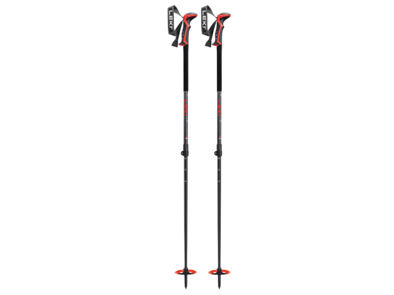 Skistöcke Leki Haute Route 2 110-150 cm Anthrazit/Rot/Schwarz